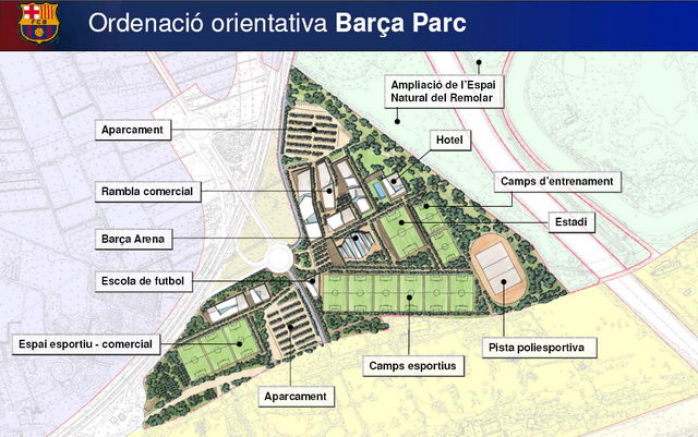 Ordenaci orientativa del projecte del Bara Parc al litoral de Viladecans, al costat de Gav Mar